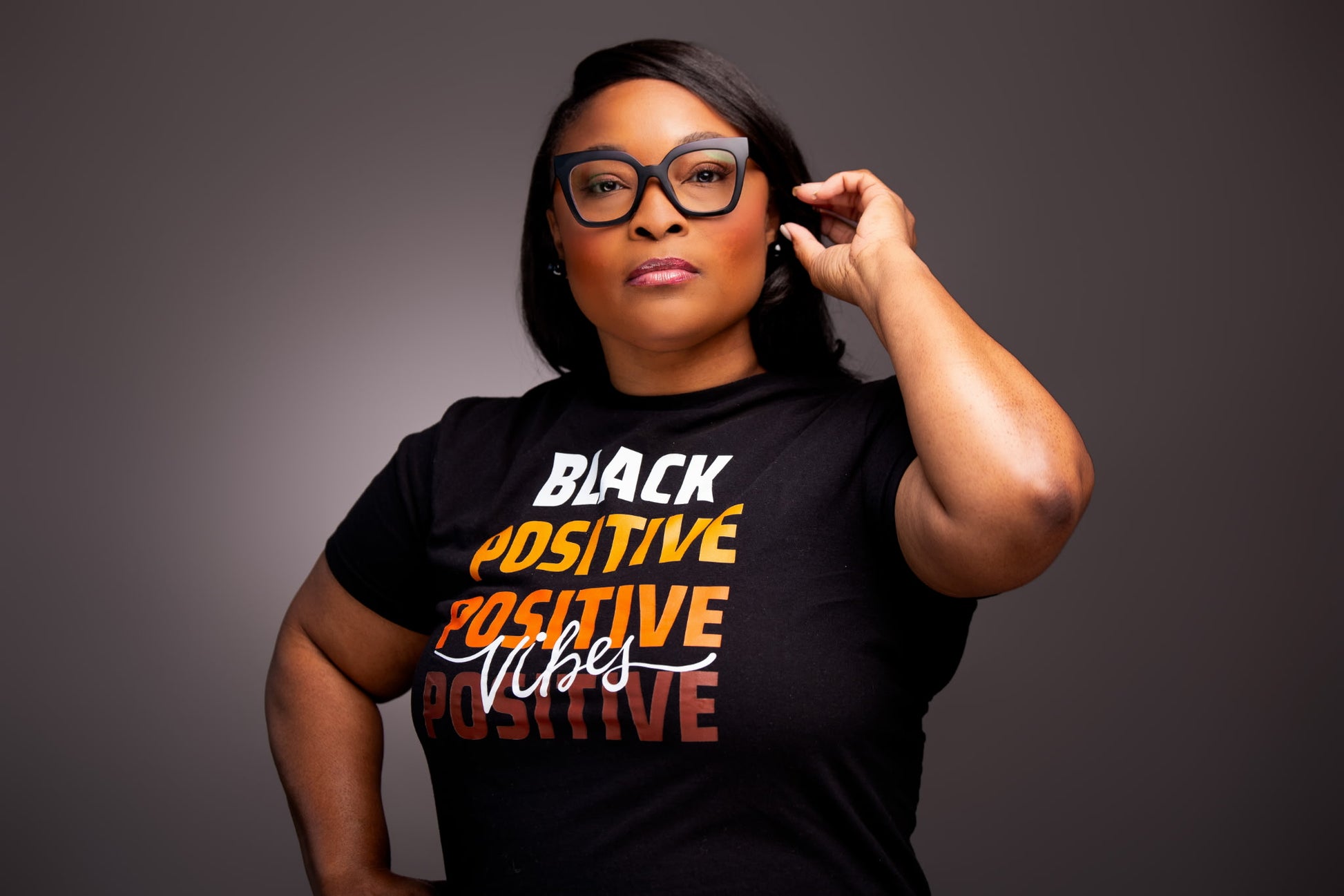 Black Positive Vibes Shirt - 550strong