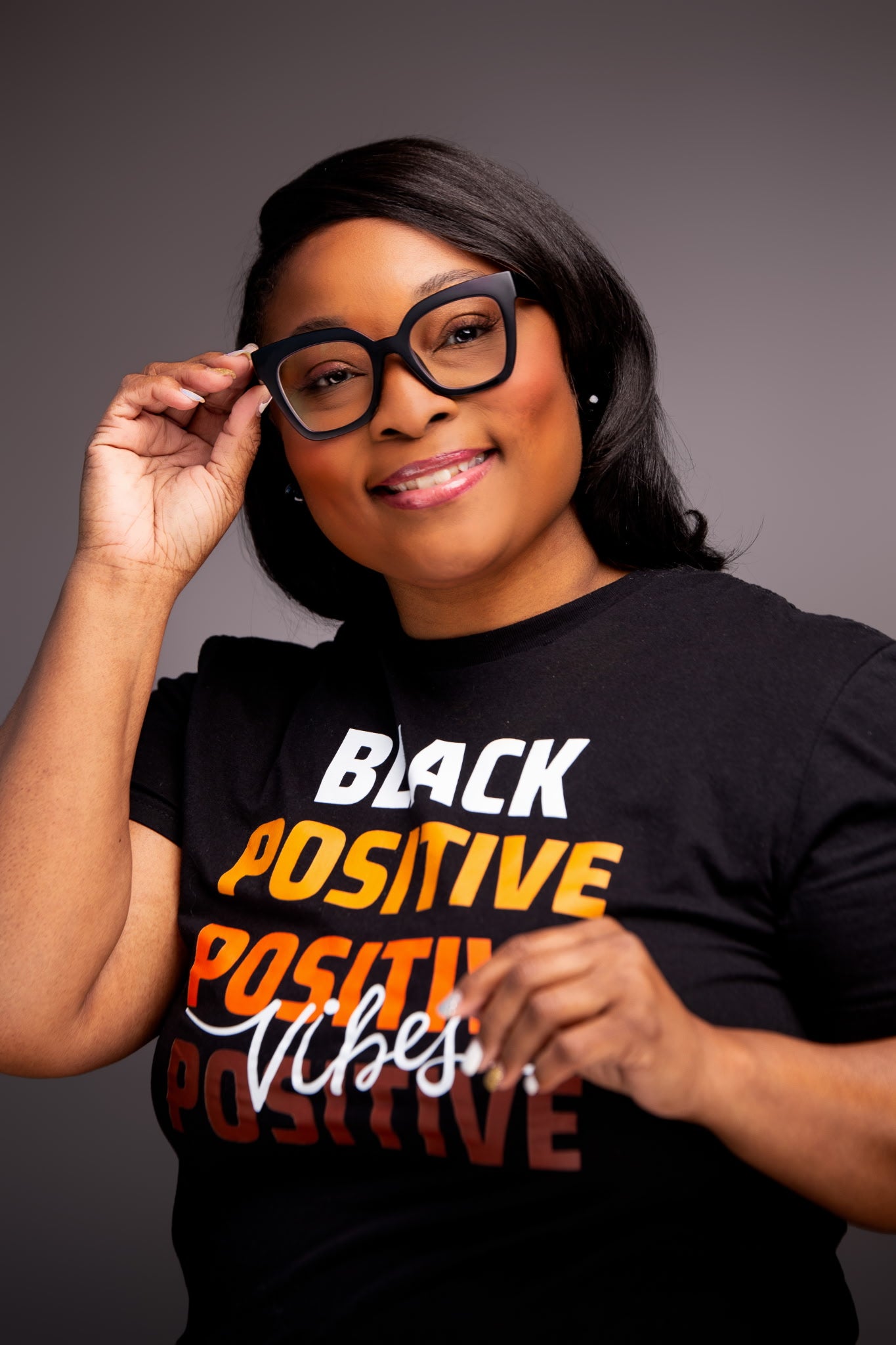 Black Positive Vibes Shirt - 550strong