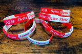 Delta Sigma Theta Silicone Bracelet - Red - 550strong
