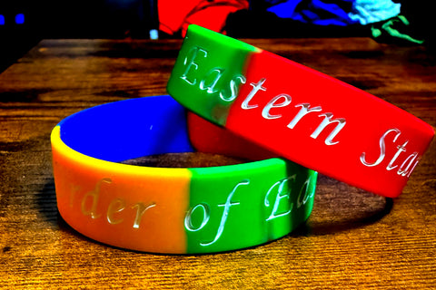 OES Bracelet / Order of the Eastern Star Bracelet / OES Rubber / Soft PVC Oversize Thick Bracelet