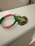 Alpha Kappa Alpha (AKA) Shield Key Chain and Bracelet Bundle v1