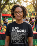 Black Massacres History T-Shirt | Educational Black History Tee | Remember the Untold Stories | Unisex Graphic Shirt