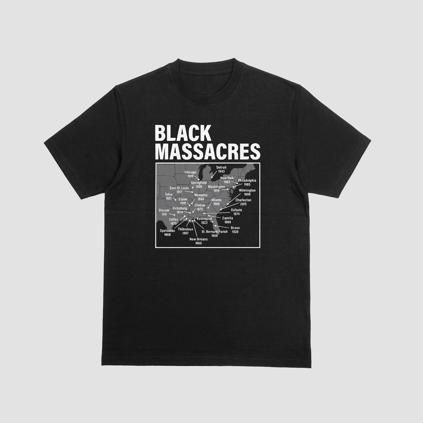 Black Massacres History T-Shirt | Educational Black History Tee | Remember the Untold Stories | Unisex Graphic Shirt