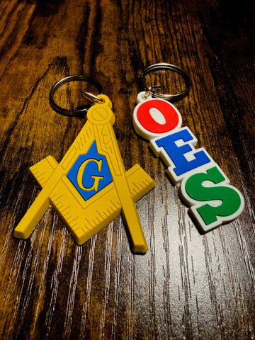Phi Beta Sigma and Zeta Phi Beta Letter Key Chain Bundle