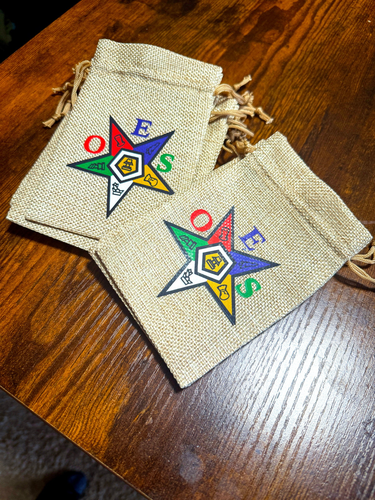 Order of Eastern Star (OES) Gift Bags | OES Burlap Bag