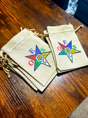 Order of Eastern Star (OES) Gift Bags | OES Burlap Bag