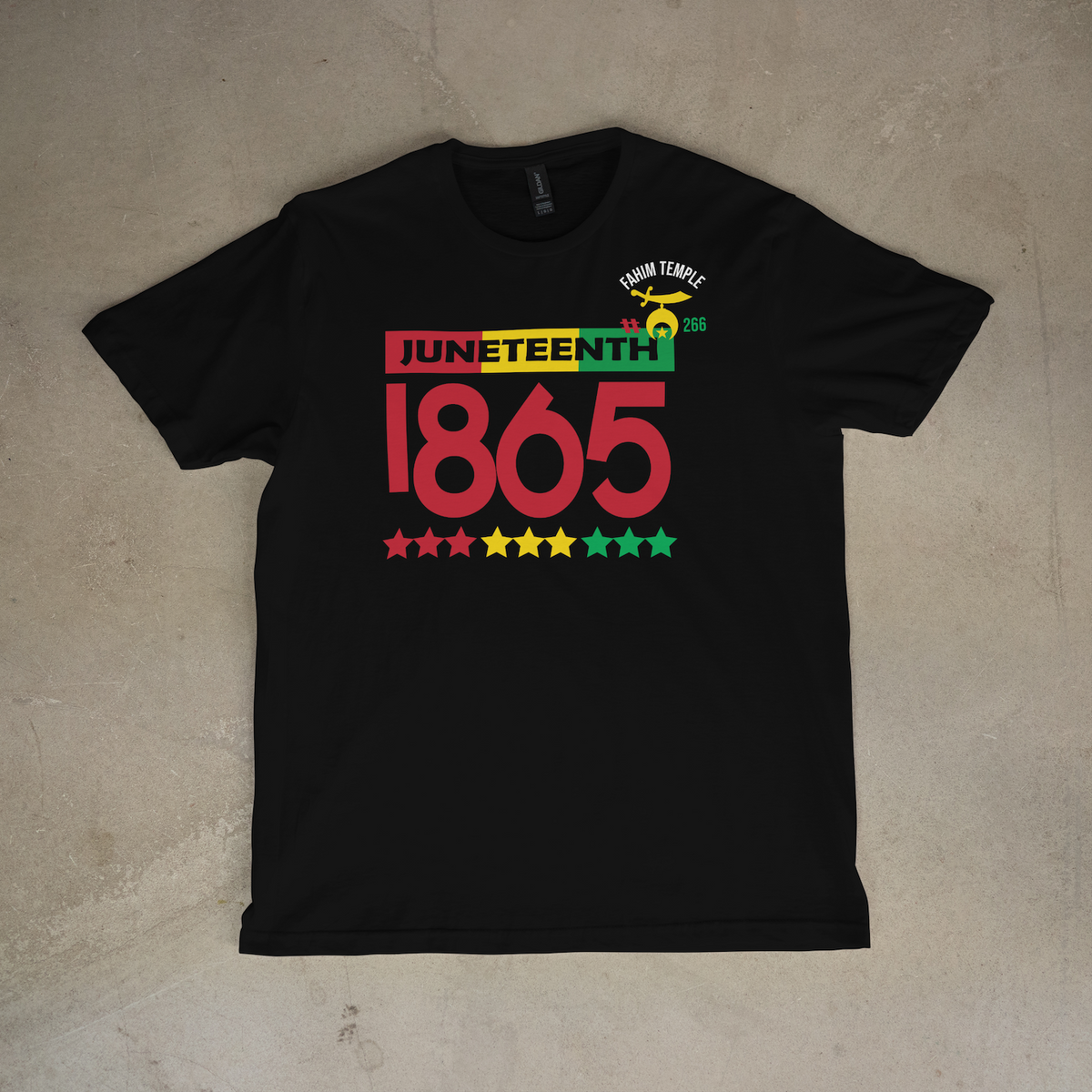 Shriners Juneteenth 1865 T-Shirt | Fahim Temple #266 Desert of South Carolina | Black History & Shriner Pride Tee - 550strong