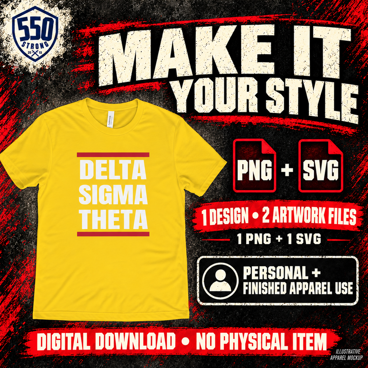 Yellow Shirt Infographic — digital download only.