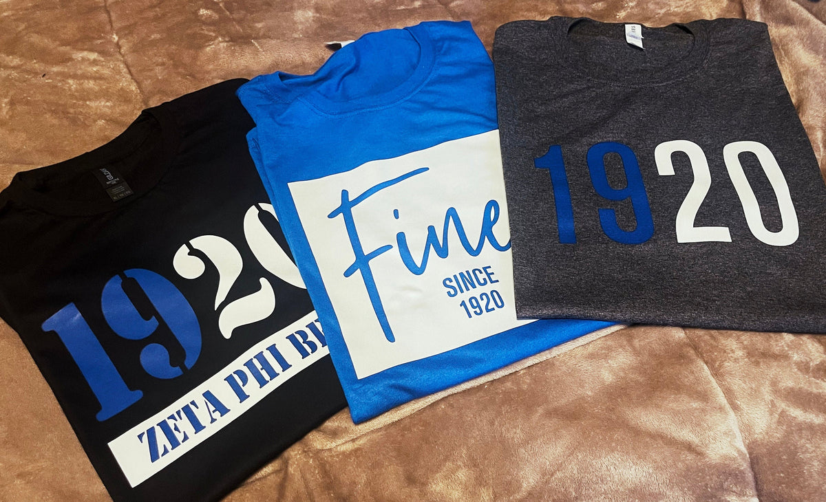 Zeta Phi Beta Shirt Bundle, Sorority Paraphernalia, 3 Shirts