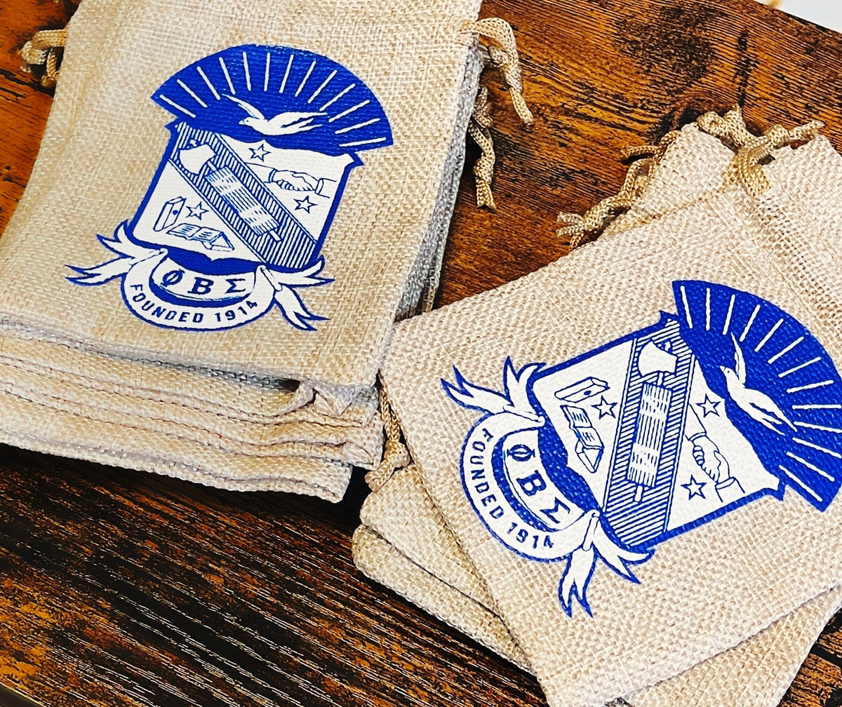 Phi Beta Sigma Gift Bags / Burlap Bags