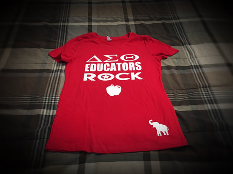 Greek - Delta Educators Rock T-Shirt - 550strong