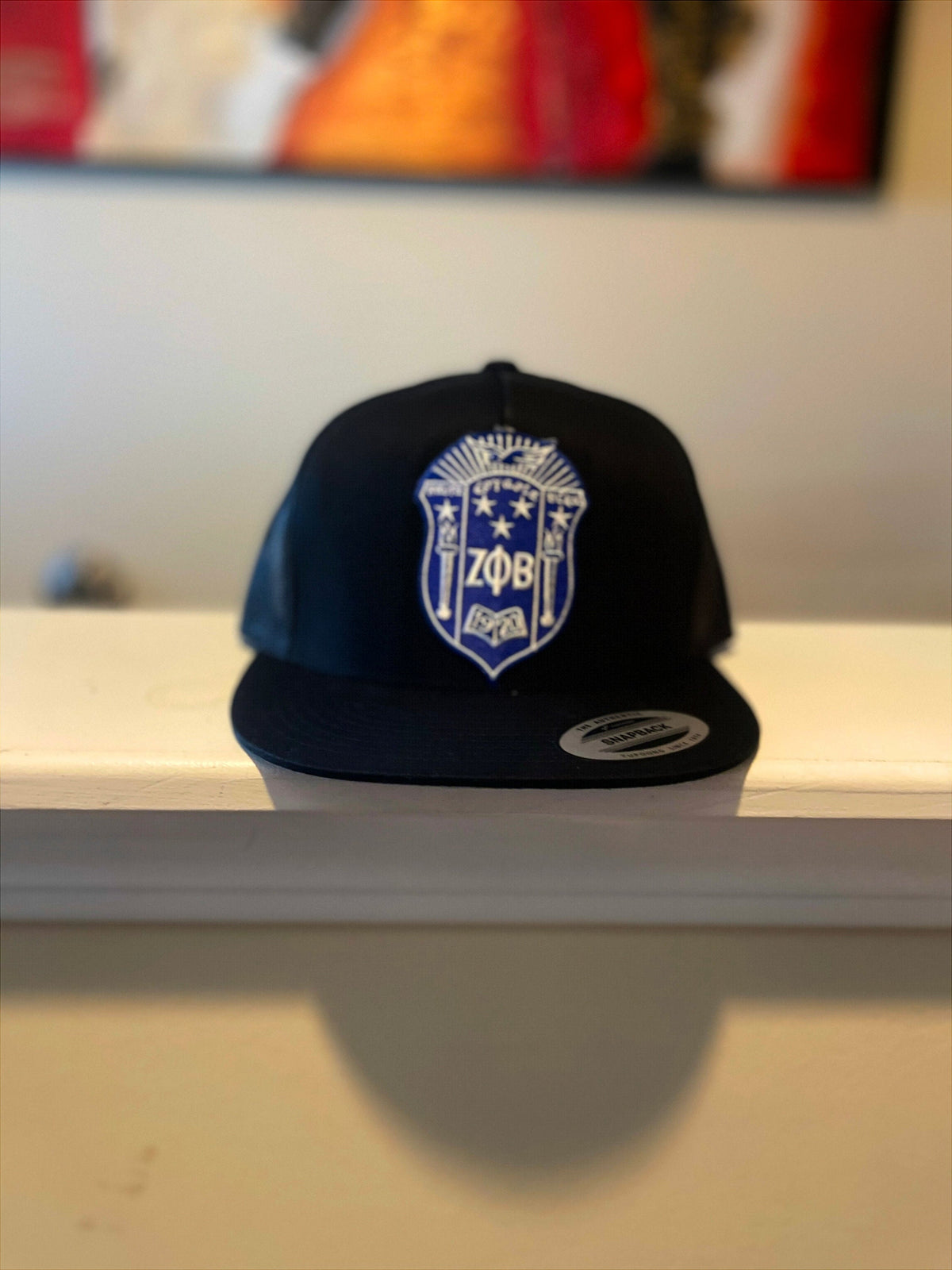 Zeta Phi Beta Trucker Cap | ZPhiB 1920 Crest Snapback Hat | Blue and Black Sorority Gift