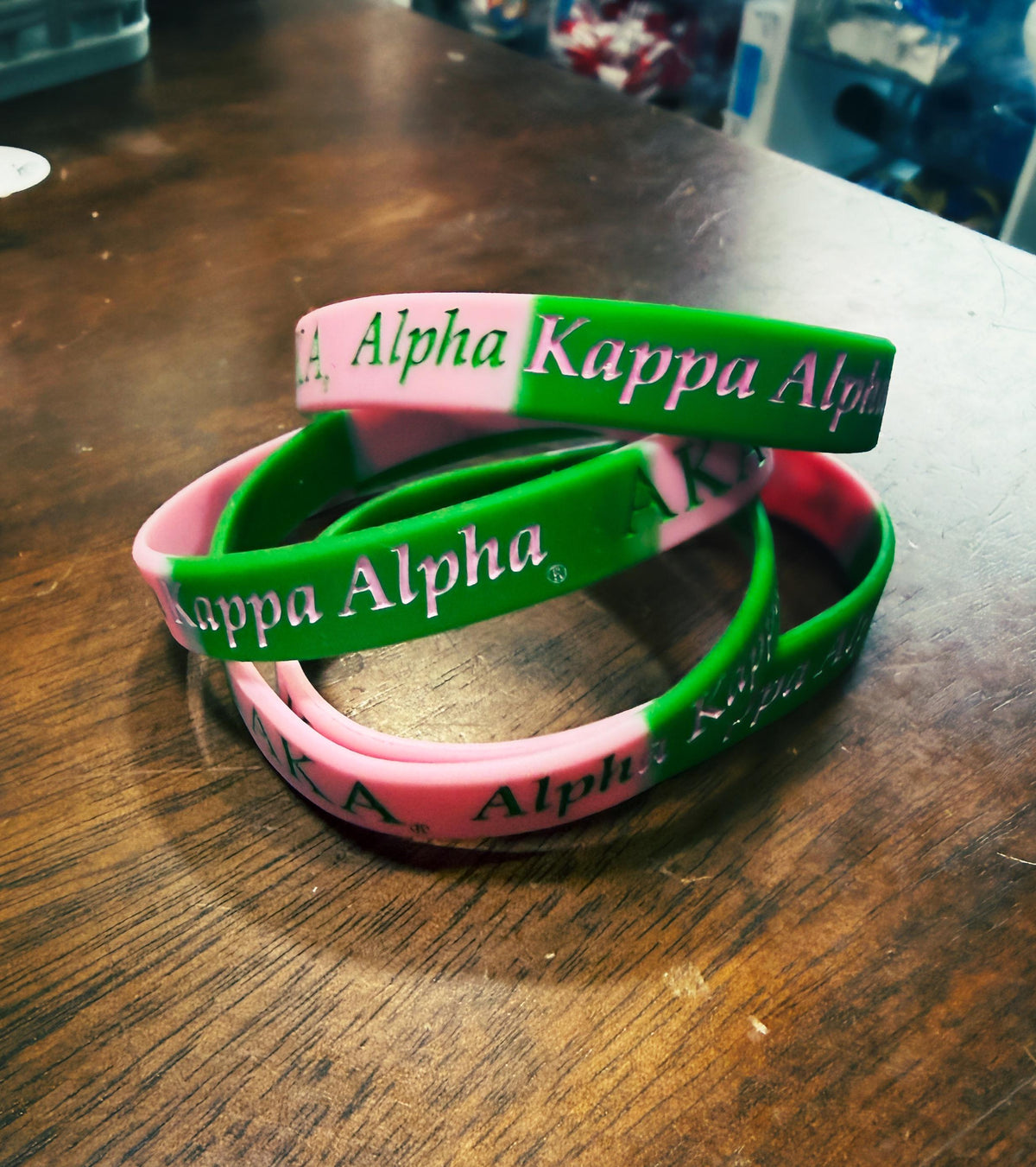 Pink and Green Wristband