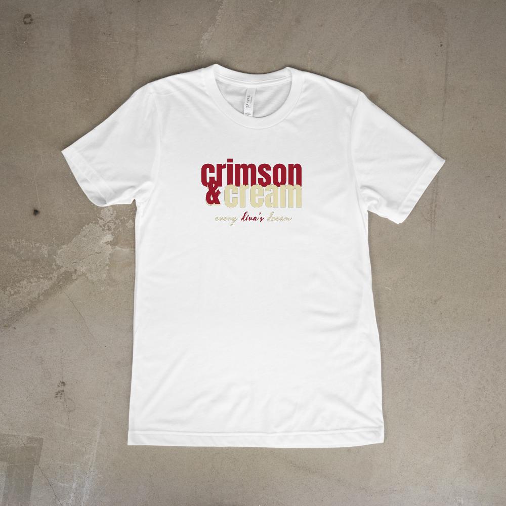 Delta Sigma Theta Crimson and Cream Short-Sleeve Unisex T-Shirt