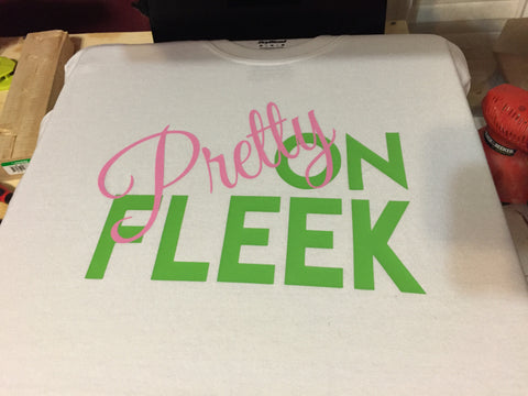 Pretty on Fleek Women T-Shirt (White) - 550strong