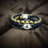 Paracord - Masonic Bracelet (Navy and Gold) - 550strong