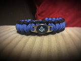 Paracord - Masonic Bracelet (Black and Blue) - 550strong