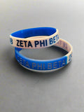 Zeta Phi Beta Wristband - Zeta Phi Beta Bracelet - Zeta Phi Beta Rubber / Soft PVC Bracelet - 550strong