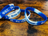Phi Beta Sigma Bracelet Wristband / Phi Beta Sigma Soft PVC Bracelet - 550strong