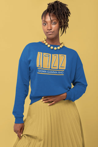 Sigma Gamma Rho Block Sweatshirt | Sweater - 1922