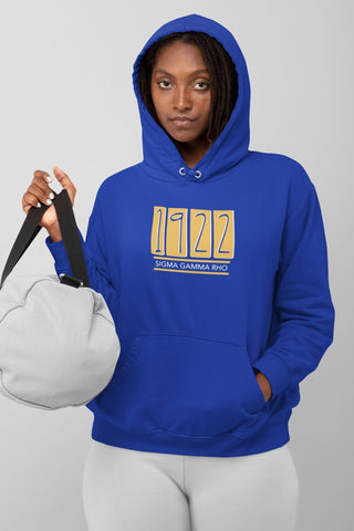 Sigma Gamma Rho Block Hoodie - 1922