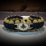 Paracord - Masonic Bracelet (Navy and Gold) - 550strong